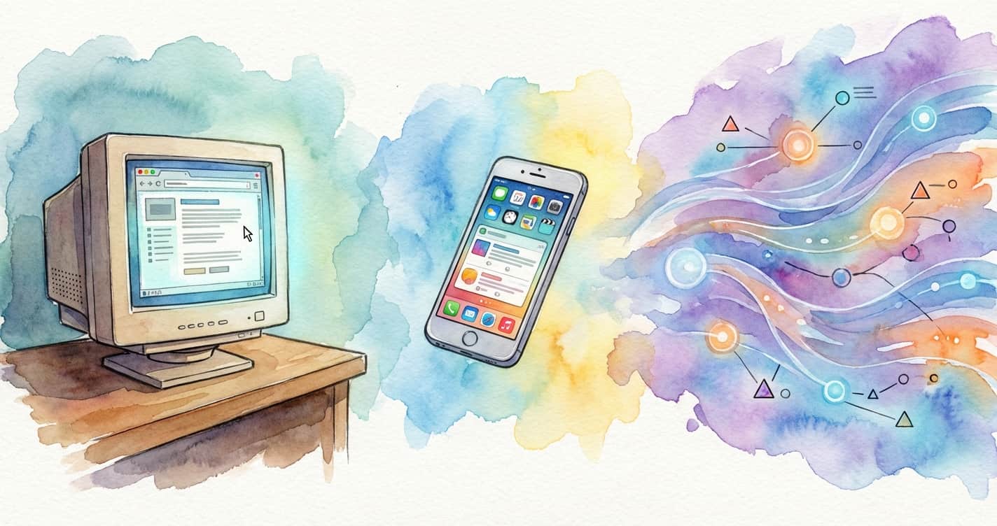 Three eras of the web: Desktop, Mobile, Agentic