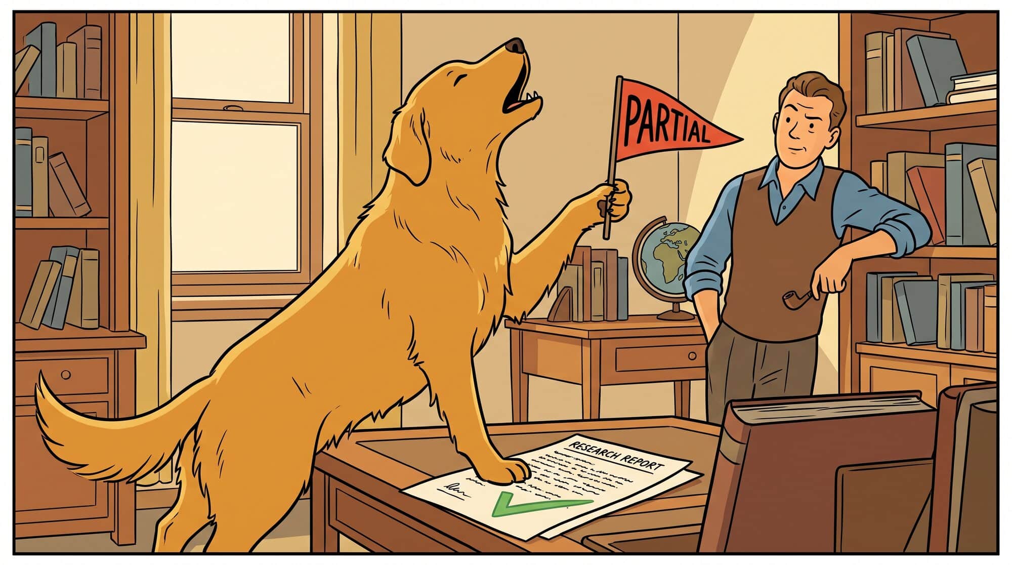 The report flagged a finished section "partial" and swore its total was missing — while the total sat right there on the page. The tool cried wolf. Better a tool that leans toward "I'm not sure" than one that sounds confident and is quietly wrong.